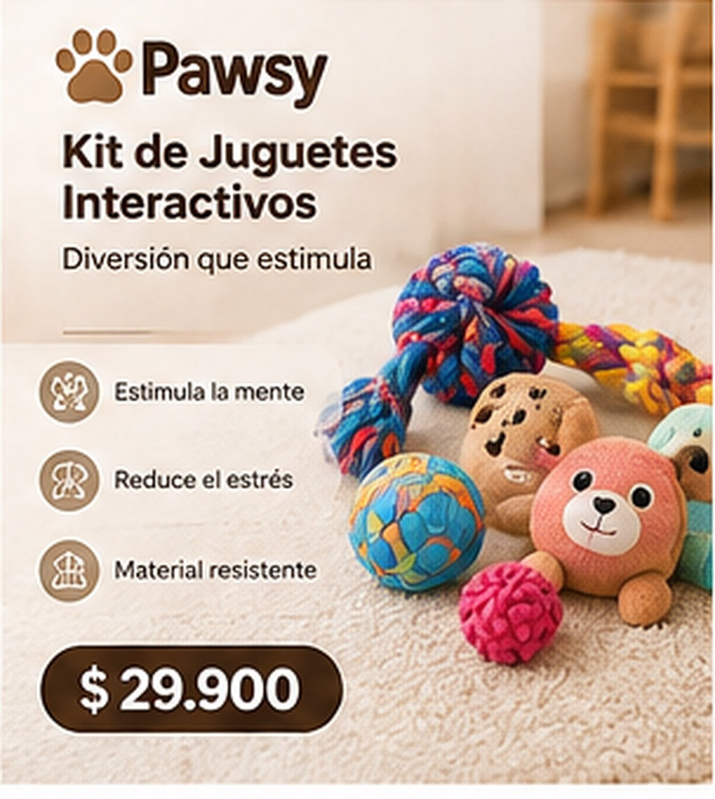 Kit de Juguetes Interactivos - Pawsy