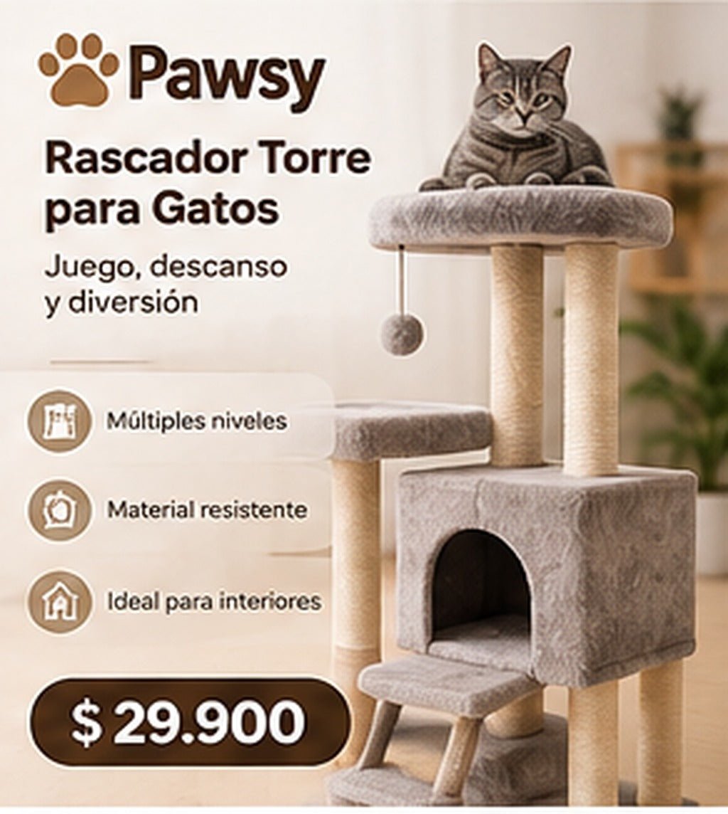 Rascador Torre para Gatos - Pawsy